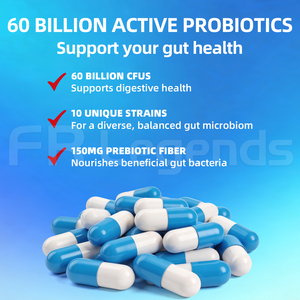 Probiótico Orgánico OEM, 60 Mil Millones de UFC, Suplemento de Prebióticos, Enzimas Digestivas, Cápsulas de Probióticos para Hombres y Mujeres - Product Image 3