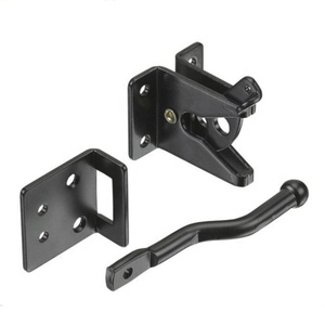 <span class=keywords><strong>Loquet</strong></span> de portail à gravité réglable plaqué noir OUROOM SS304 pour clôture en bois et vinyle - Product Image 2