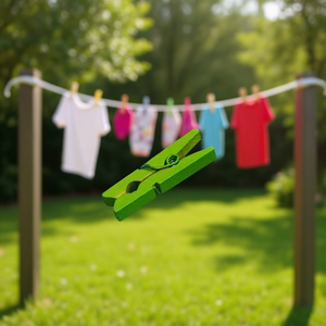 ILAN Mollette in Legno 3.0 Cm Verdi 20 Pezzi per Asciugare il Bucato - Product Image 3