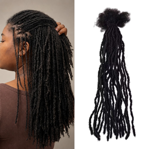 Dreadlocks Interlock Naturali Neri da 12 Pollici, 100% Capelli Brasiliani, Estensioni Inter Locs per Donne e Uomini di Colore - Product Image 1