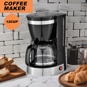 Cafetière à Gouttes Électrique Mini en <span class=keywords><strong>Plastique</strong></span> Écologique Pratique et Facile à Utiliser Machine à Café Familiale 1,25L 10 Tasses - Product Image 3