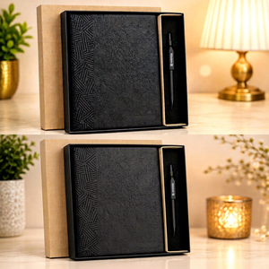 Set de Regalo Ejecutivo de Cuero PU con Personalización de Logotipo, Cuaderno de Tapa Dura, Bolígrafo, Diseño en Relieve, Planificador de Oficina - Product Image 1