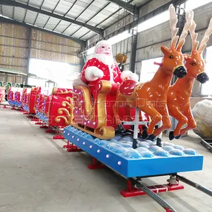 Wahana taman hiburan permainan mesin Anak-anak Natal kereta listrik untuk dijual