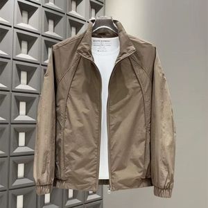 Veste décontractée pour homme printemps-été, coupe ample, à capuche, design simple et tendance, patchwork, protection solaire, coupe-vent - Product Image 6