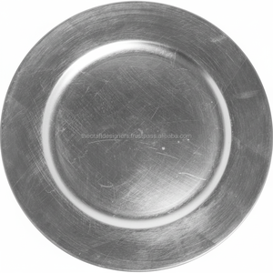 Assiettes personnalisées, prix usine, assiettes de présentation argentées disponibles en 10, 11, 12, 13, 14 pouces, assiettes en laiton de qualité alimentaire. - Product Image 1