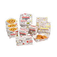 Baratija desechable Kfc para envolver comida rápida, embalaje de comida rápida, caja de papel para guardar pollo fritado con ventilación