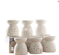 Diffuseur d'arômes, lampe parfumée, porte-bougie en céramique, diffuseur d'huiles essentielles, rafraîchisseur d'air, diffuseur d'arômes portable, blanc, gris, parfumé