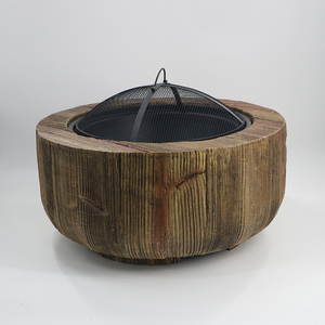 Chimenea redonda de madera sintética, tronco de árbol, tronco, tocón, mesa para fuego - Product Image 3