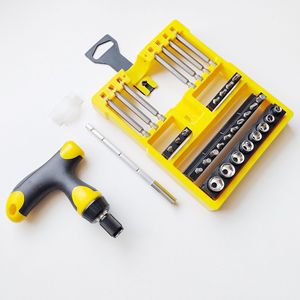 T-Type Ratchet <b>Screwdriver</b> <b>Set</b> 34-Piece Metric Alloy Steel Home Repair Tools - Product Image 2