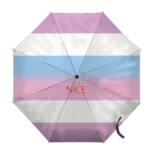 Paraguas Plegable con Diseño Personalizado de la Bandera Grisexual, Colores del Arcoíris Gay, Ideal para Carnavales Nocturnos y Estancias Cortas en Resorts - Product Image 5