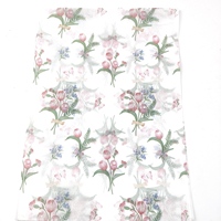 Papier de soie enduit de résine anti-graisse à motif de tulipes de Pâques, 17 g/m², pour le quilling, l'art, la couverture de journal fait main, le découpage et l'artisanat