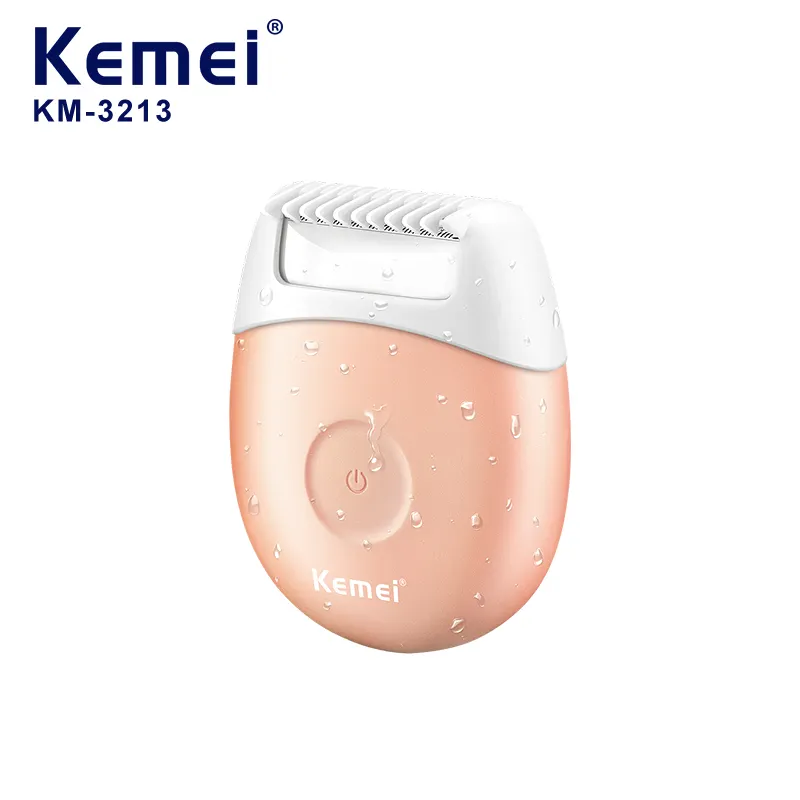 KM-3213 Portátil USB Recarregável Bikini Trimmer Wet Dry Lady Cabelo Removedor Navalha Barbeador Elétrico para Mulheres