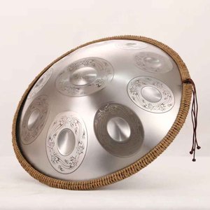 Tambor <span class=keywords><strong>de</strong></span> Acero <span class=keywords><strong>de</strong></span> 22 Pulgadas, Nuevo, Handpan, Tambor <span class=keywords><strong>de</strong></span> Lengüeta en D, Kit <span class=keywords><strong>de</strong></span> Percusión, Plateado, Venta Especial - Product Image 2