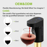 Distributeur de vin électrique automatique avec contrôle de volume numérique précis réglable de 1 ml à 999 ml et aérateur instantané pour bar à domicile et fêtes