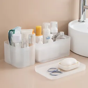 mini organizatörler depolama ofis masası Suppliers-PP kozmetik takı ev depolama plastik kutular kutuları mini masası depolama ofis malzemeleri için banyo lavabosu veya dresser