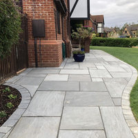 Vente en gros Pavé en grès gris Pavé de patio Pavé d'allée Carrelages de sol de jardin Pavé naturel Carreaux en grès