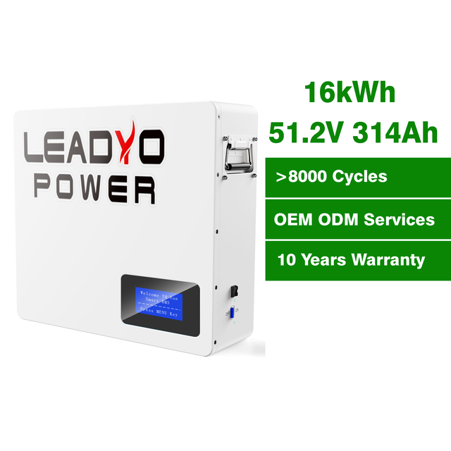 Wall Mounted 16kWh LiFePO4 Solar Home Residential Energy Storage Battery 48V 314Ah Split Hybrid Grid for