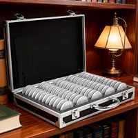 Étui de transport portable pour pièces de monnaie classées avec inserts en mousse et joints – Boîte de rangement durable pour collection de pièces de monnaie