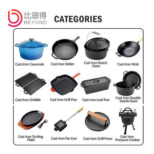 Eco-Friendly Pre-Seasoned Cast Iron Skillets Set 6\" 8\" 10\" Nonstick for Oven Stove <strong>Grill</strong> or Campfire Easy Use - Product Image 6