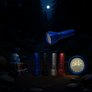 ไฟฉายพร้อมแบตเตอรี่ 20 LED สีน้ำเงิน แดง ดำ เงิน - Product Image 3