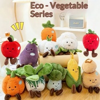 Fruit en groente knuffel, gesimuleerde broccoli kool knoflook knuffelpop, handformaat kraanmachine cadeau, direct verzendklaar op voorraad