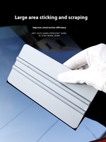 Raclette à revêtement en feutre souple avec manche en plastique pour le detailing automobile, la sérigraphie et le film pour vitres de voiture