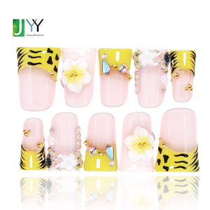 <span class=keywords><strong>Uñas</strong></span> Postizas de Lujo con Diseño de Flor de Cristal 3D, con Empaque, Puntas de <span class=keywords><strong>Uñas</strong></span> de Gel <span class=keywords><strong>Bonitas</strong></span>, 10 Piezas, <span class=keywords><strong>Uñas</strong></span> Acrílicas Hechas a Mano, Pintadas a Mano - Product Image 2