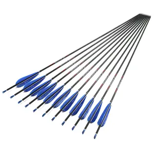ACCMOS ID 4,2 azul Real pluma Flecha de carbono arco recurvo arco tiro con arco y flecha