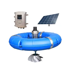 Handuro热卖110v 1100w浮动飞溅太阳能曝气器，用于鱼塘水产养殖机