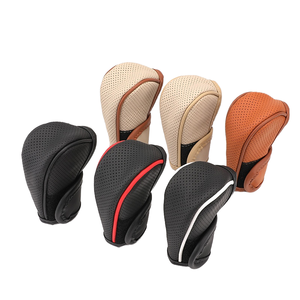 Premium Leather Car <b>Gear</b> Shift <b>Knob</b> Cover Interior Accessories - Product Image 4