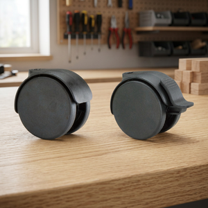 Wholesale <b>Plastic</b> Office Chair Double Nylon Caster <b>Wheels</b> 75mm Diameter Plain Bearing BIFMA Load Capacity Furniture - Product Image 3