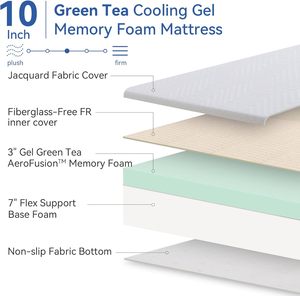 <span class=keywords><strong>Matelas</strong></span> King RV en <span class=keywords><strong>mousse</strong></span> à mémoire de forme écologique de luxe de 10 pouces, design moderne, rafraîchissant, ferme, en boîte, meubles de maison, caravane - Product Image 3