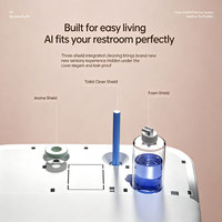 Toilette intelligente de luxe avec bidet intégré, fonctionnalités avancées, en céramique électrique, à poser au sol