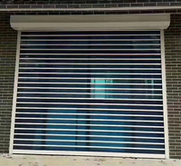 Porte de volet à bande droite en cristal transparent volet roulant transparent lave-auto magasin de beauté PC porte de volet roulant