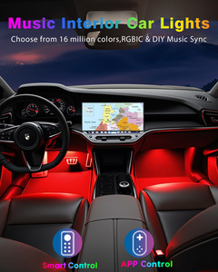 Ánh sáng môi trường xung quanh Kit cho xe nội thất RGB năng động Giao Hưởng 5050 USB powered <span class=keywords><strong>Led</strong></span> Neon dải ánh sáng 48led 72led tùy chọn cho xe - Product Image 4