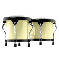 Beatello Mini Bongo Drum 8 Color Options Distinctive Beginners' Percussion Instrument with Sheepskin Drumhead Foldable