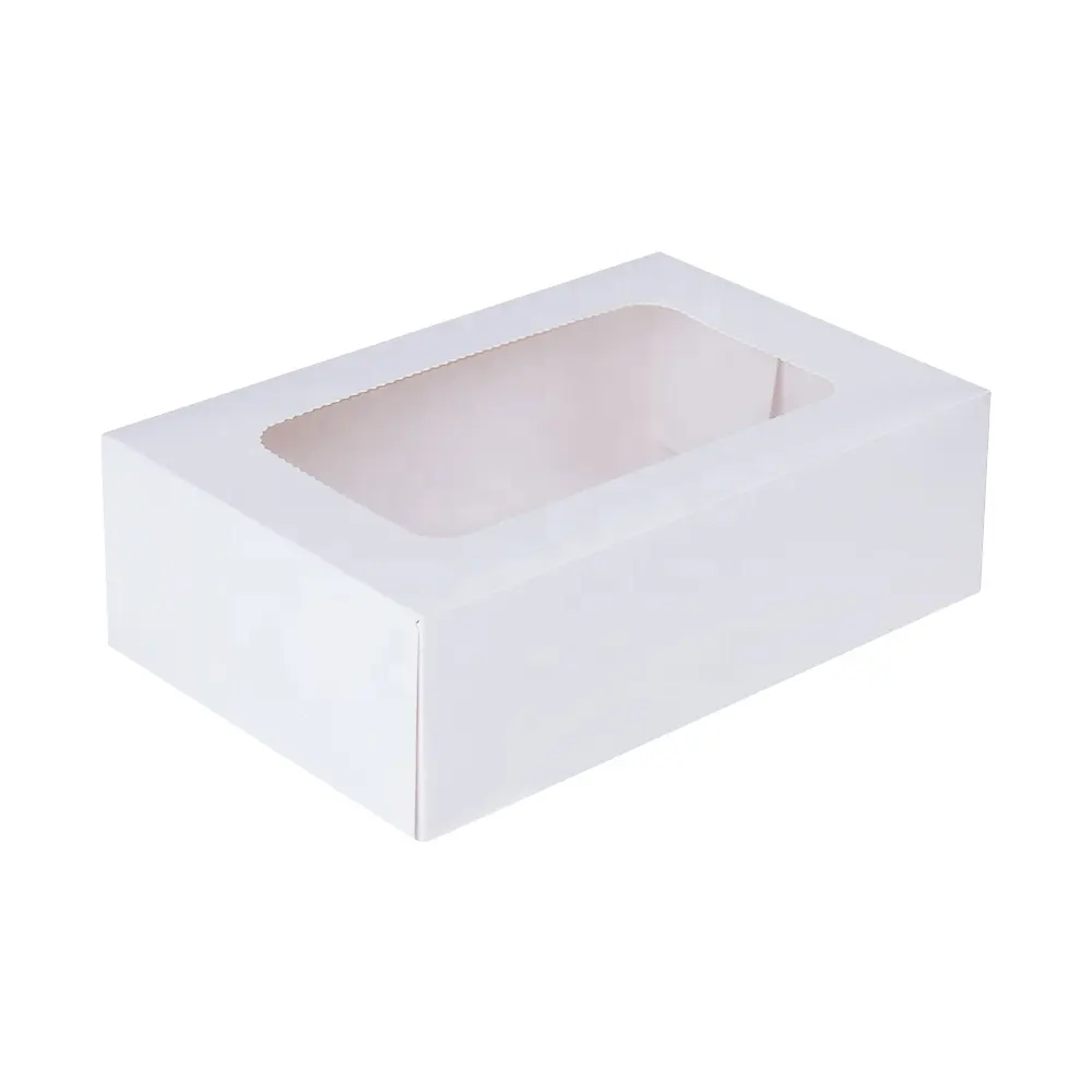 Satılık kişiselleştirilmiş pasta kutuları toplu fincan kek kutusu tasarımı ile pencere