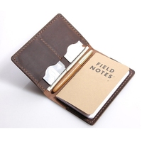 Couverture de carnet de notes en cuir véritable, cadeau de bureau personnalisé, porte-carnet de notes, couverture de bloc-notes en cuir