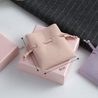 Sac de rangement personnalisé en microfibre, vente directe d'usine en gros avec logo, sac à cordon pour emballage de bijoux, commande en gros