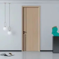 Porte battante intérieure moderne en bois massif éco-responsable, surface finie, bien scellée, sur mesure pour hôtel, appartement, projet