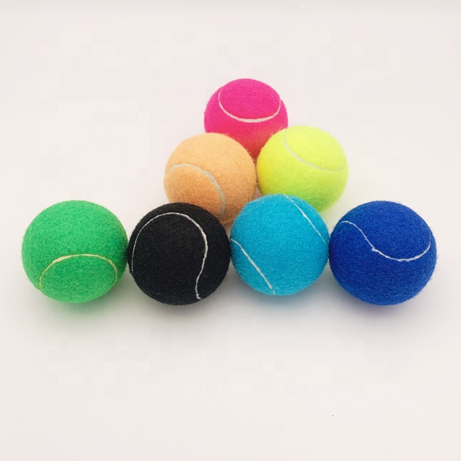 Экологически чистые резиновые теннисные мячи для домашних животных диаметром 2,5 дюйма, безопасные игрушки для собак для тренировок