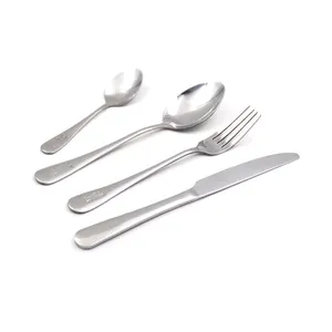 Top-Luxus 24-teiliges Spiegeltusche-Set aus Polnischem Edelstahl Messer-Fork-Lahlguss Silbernes Goldbesteck-Set