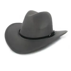 Spring Autumn And Winter Cheap Western Style Felt Hat Men And Women Retro Simple Funny Cowboy Hat
