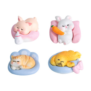 <b>Mini</b> Resin Animals Resin Cat/Pig/Dog/Rabbit Figurines Bulk for Fairy Garden Miniature Dollhouse Accessories Hide Crafts Decor - Product Image 5