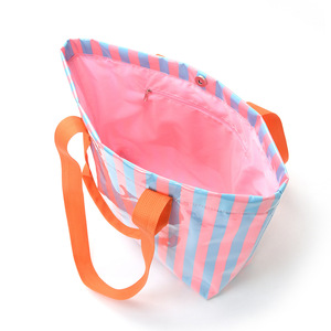 Bolsa <span class=keywords><strong>de</strong></span> Playa <span class=keywords><strong>de</strong></span> PVC a Rayas, Impermeable, para Mujer, Bolsa <span class=keywords><strong>de</strong></span> Hombro Grande y Colorida para Piscina, Verano, Viajes, Fácil <span class=keywords><strong>de</strong></span> Limpiar - Product Image 5