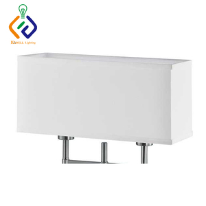 Bán buôn hiện đại tùy chỉnh đèn bao gồm khách sạn Đèn Shades vòng vuông vải trắng bảng hoặc Đèn tường Linen bóng râm Chụp đèn - Product Image 6