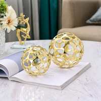 Décoration d'intérieur moderne de luxe, ornements en métal doré creux, style Art Déco, pour anniversaire, baptême, accessoires de décoration intérieure