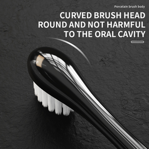 2025 molto richiesta spazzolino da denti a setola morbida con manico piegato | Spazzolino manuale per adulti in bambù con carbone - Product Image 4