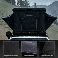 Tente de camping rigide pour toit de SUV 4x4, tissu Oxford 600D durable, 4 saisons, imperméable, avec coussin en éponge de 6 cm