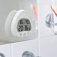 Jam dinding, dapur dan kamar mandi tahan air Timer cangkir hisap hitung mundur elektronik Reloj De Pared jam dinding